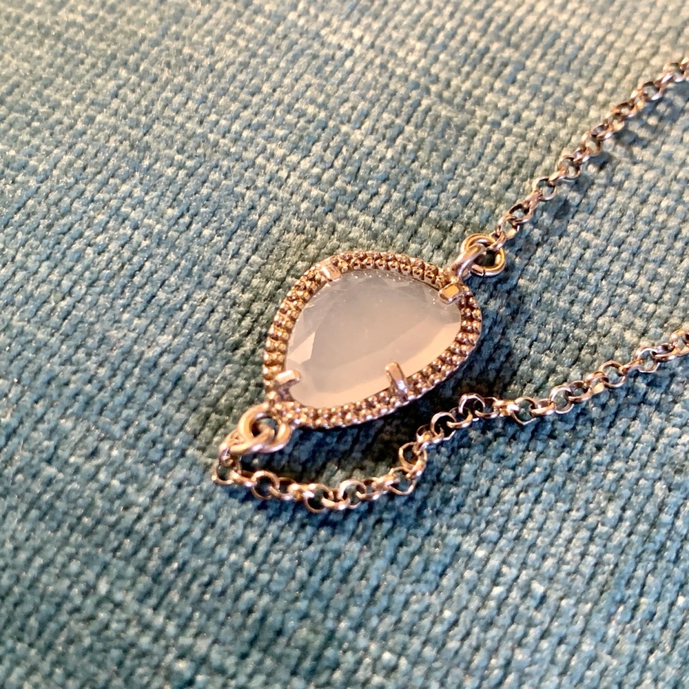 Dyadema Sterling Silver Bracelet Chain Faceted Stone Y2K Signed Italy Jewelry - Picture 6 of 7